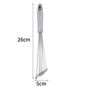 2 PCS Manual Whisk Stainless Steel Glass Bead Egg Whisk Kitchen Household Hand-Held Baking Tools Type C  10 Inch