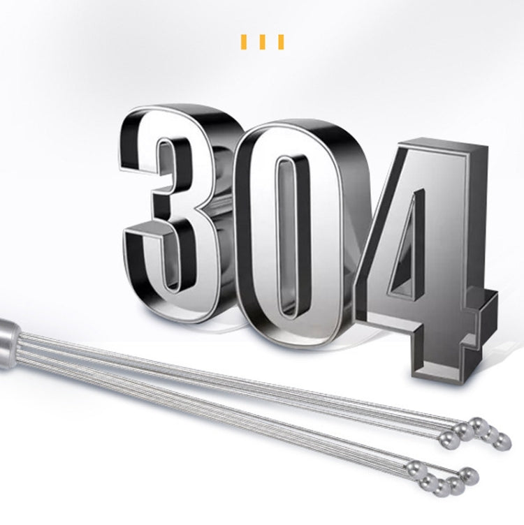 2 PCS Manual Whisk Stainless Steel Glass Bead Egg Whisk Kitchen Household Hand-Held Baking Tools Type C  10 Inch