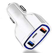 2 PCS QC3.0 Fast Charge Car Charger 3.5A Dual USB With Type-C Interface Output Car Charger(Black)