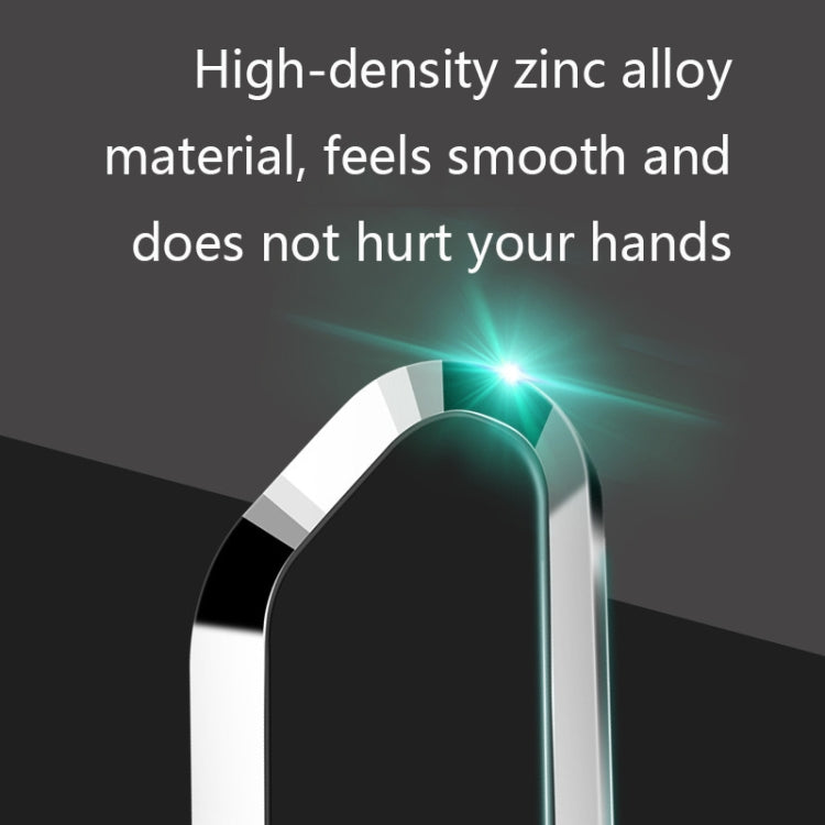 F601 4 PCS One Word Long Magnet Car Bracket Car Navigation Lazy Magnetic Metal Bracket(Rounded Silver) - Car Holders by PMC TechLife | Online Shopping South Africa | PMC TechLife