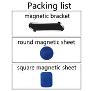 F601 4 PCS One Word Long Magnet Car Bracket Car Navigation Lazy Magnetic Metal Bracket(Rounded Gold)