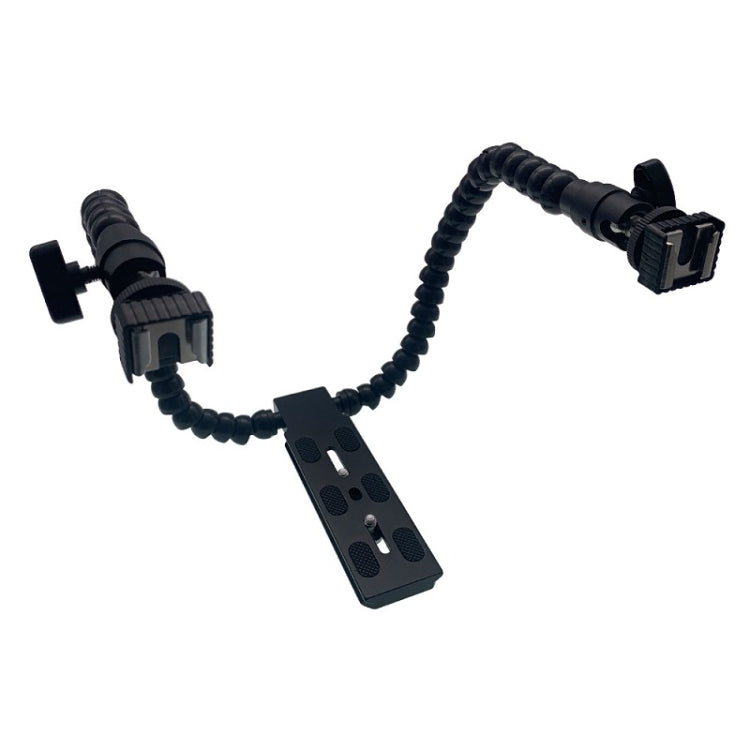 Flexible Dual Arm Hot Shoe Flash Bracket Mount Holder Bracket - free shipping - PMC Jewellery - Order now!