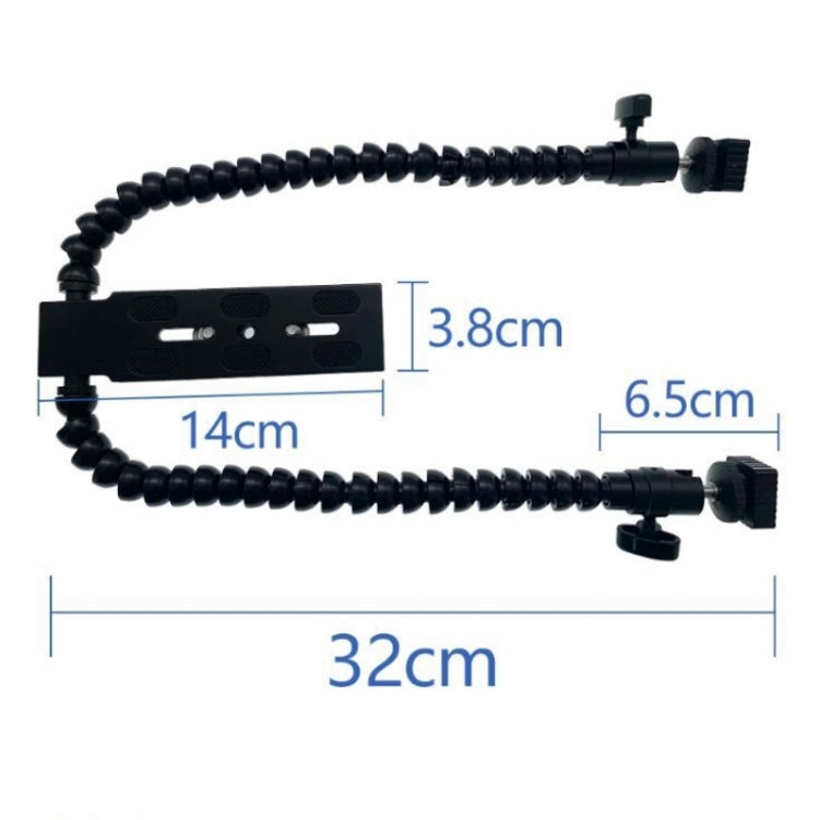 Flexible Dual Arm Hot Shoe Flash Bracket Mount Holder Bracket - free shipping - PMC Jewellery - Order now!