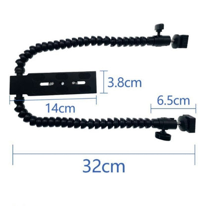 Flexible Dual Arm Hot Shoe Flash Bracket Mount Holder Bracket - free shipping - PMC Jewellery - Order now!