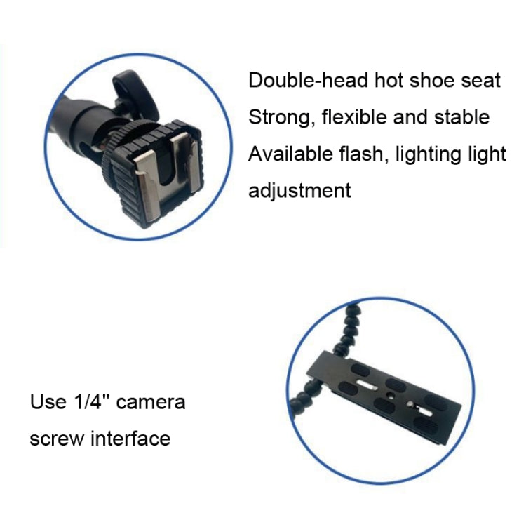 Flexible Dual Arm Hot Shoe Flash Bracket Mount Holder Bracket - free shipping - PMC Jewellery - Order now!