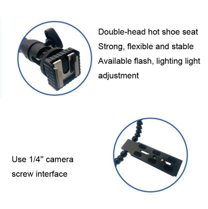 Flexible Dual Arm Hot Shoe Flash Bracket Mount Holder Bracket - free shipping - PMC Jewellery - Order now!