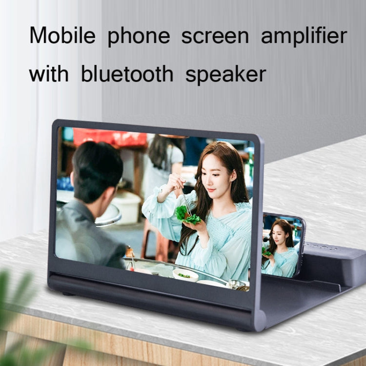 3D High-Definition Mobile Phone Screen Amplifier With Bluetooth Speaker Desktop Stand(Black) - Screen Magnifier by PMC TechLife | Online Shopping South Africa | PMC TechLife