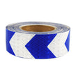 PVC Crystal Color Arrow Reflective Film Truck Honeycomb Guidelines Warning Tape Stickers 5cm x 25m(Blue White) - Reflective Material by PMC TechLife | Online Shopping South Africa | PMC TechLife