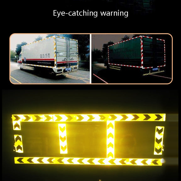 PVC Crystal Color Arrow Reflective Film Truck Honeycomb Guidelines Warning Tape Stickers 5cm x 25m(Blue White)