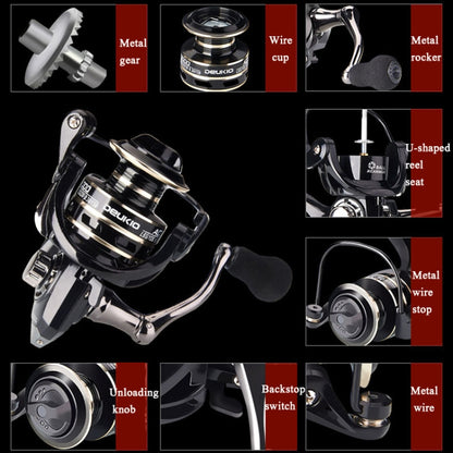 DEUKIO Fishing Wheel AC Sea Otter Fishing Supplies With All Metal Rocker, Specification: AC7000 - Fishing Reels by DEUKIO | Online Shopping South Africa | PMC Jewellery | Buy Now Pay Later Mobicred