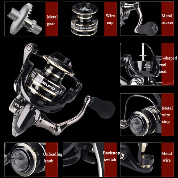 DEUKIO Fishing Wheel AC Sea Otter Fishing Supplies With All Metal Rocker, Specification: AC7000