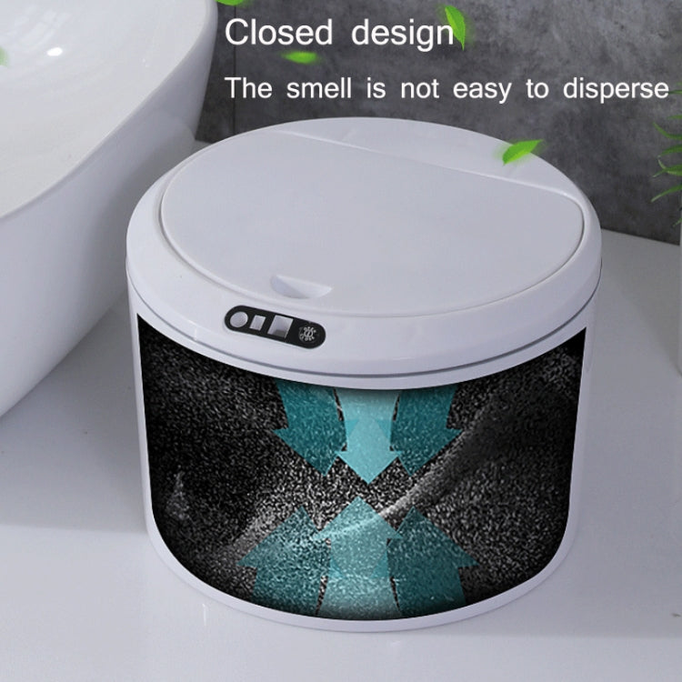 EXPED SMART Desktop Smart Induction Electric Storage Box Car Office Trash Can, Specification: 3L Battery Version (White)