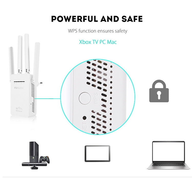 PIX-LINK LV-WR09 300Mbps WiFi Range Extender Repeater Mini Router(AU Plug)