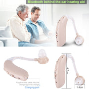 G25 Bluetooth Hearing Aid Elderly Sound Amplifier Sound Collector, Colour: US Plug(Deep Blue)