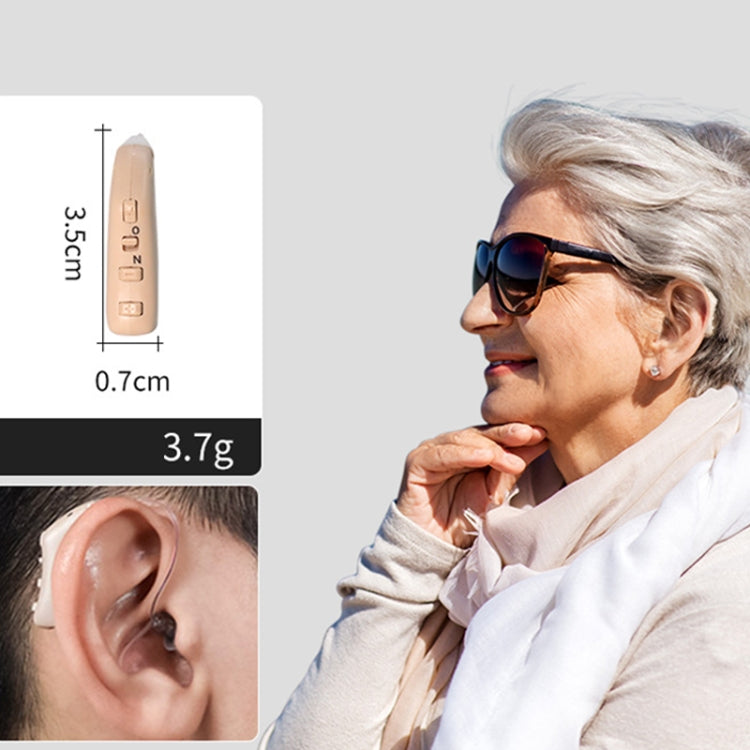 G28 Old Man Hearing Aid Sound Amplifier Sound Collector, Style: Left Ear(Blue)