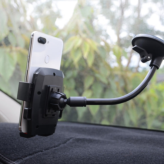 Car Windshield Automatic Lock Phone Holder(Black)