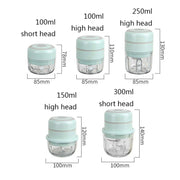 ZM-14 Household Mini Wireless Electric Garlic Masher, Colour: Green High Cup 250ml + Small Cup 100ml
