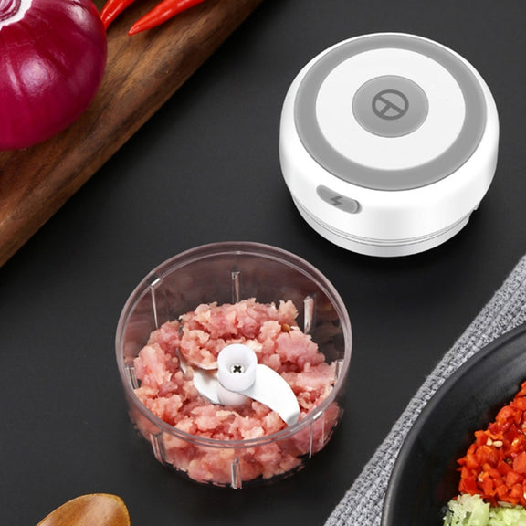 ZM-14 Household Mini Wireless Electric Garlic Masher, Colour: Green High Cup 250ml + Small Cup 100ml