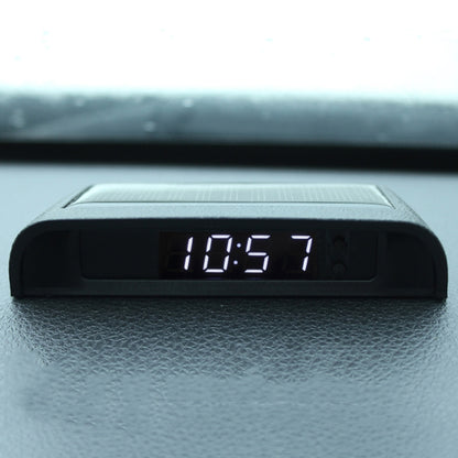 Solar Night Light Car Clock Automotive Electronic Clock Temperature Time+Date+Week+Temperature(White Light) - Clocks & Car Meters by PMC Jewellery | Online Shopping South Africa | PMC Jewellery | Buy Now Pay Later Mobicred