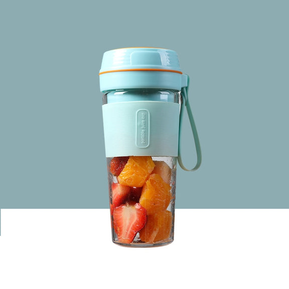 FS1300 Mini Juicer Home Portable Cooking Machine Student Juice Cup Juicer, Colour: Gem Blue Four Blade