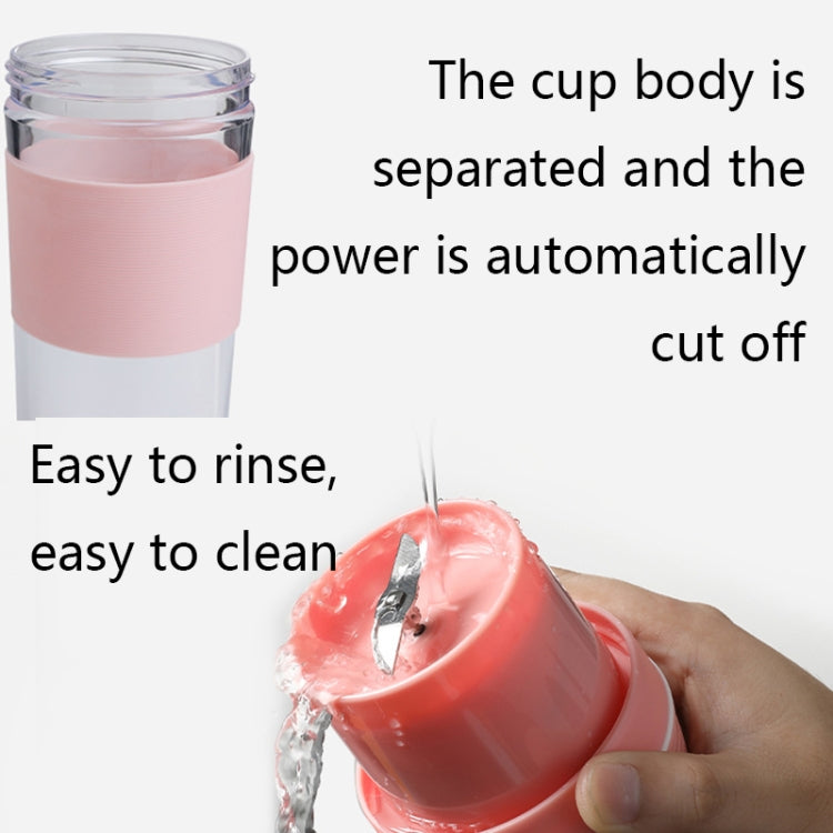 FS1300 Mini Juicer Home Portable Cooking Machine Student Juice Cup Juicer, Colour: Gem Blue Four Blade
