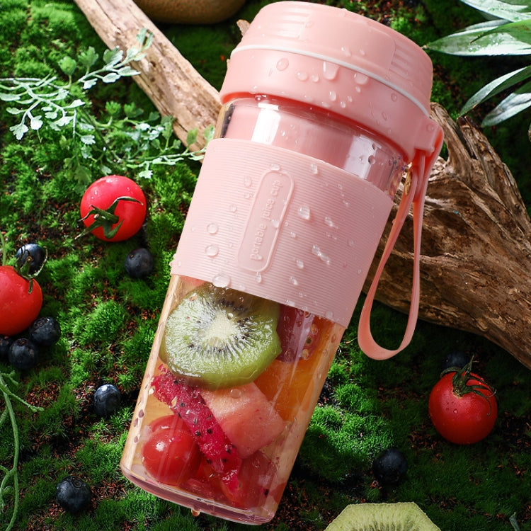 FS1300 Mini Juicer Home Portable Cooking Machine Student Juice Cup Juicer, Colour: Gem Blue Four Blade