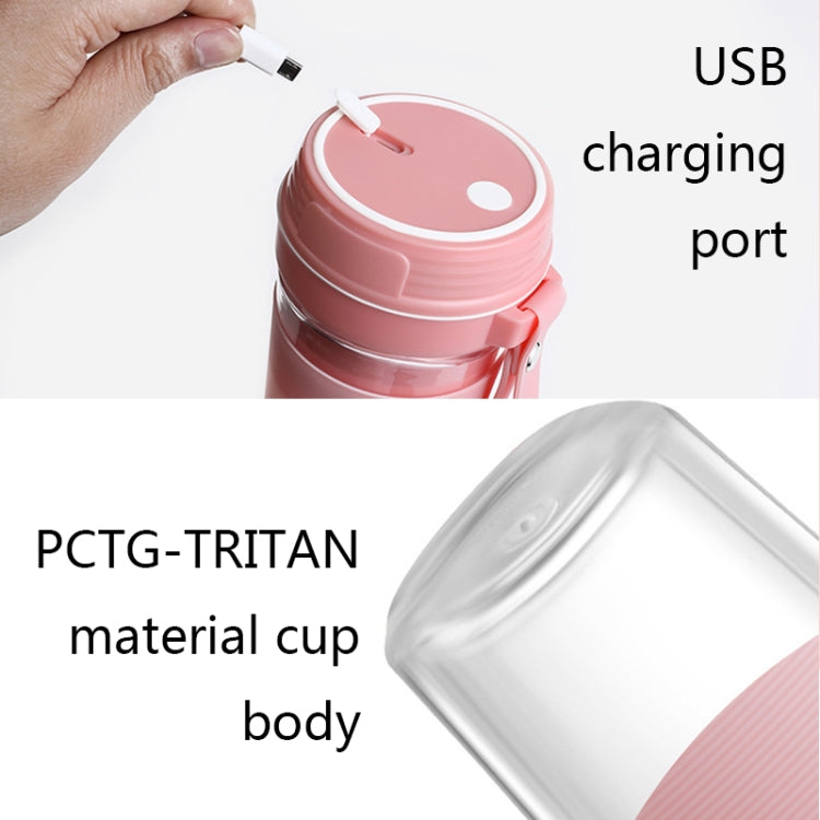 FS1300 Mini Juicer Home Portable Cooking Machine Student Juice Cup Juicer, Colour: Cherry Blossom Four  Blade - Electric juicers by PMC TechLife | Online Shopping South Africa | PMC TechLife