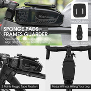 WEST BIKING Bicycle Front Beam Top Tube Bag Mountain Road Bike Water-resistant Riding Equipment(Dark Ash)