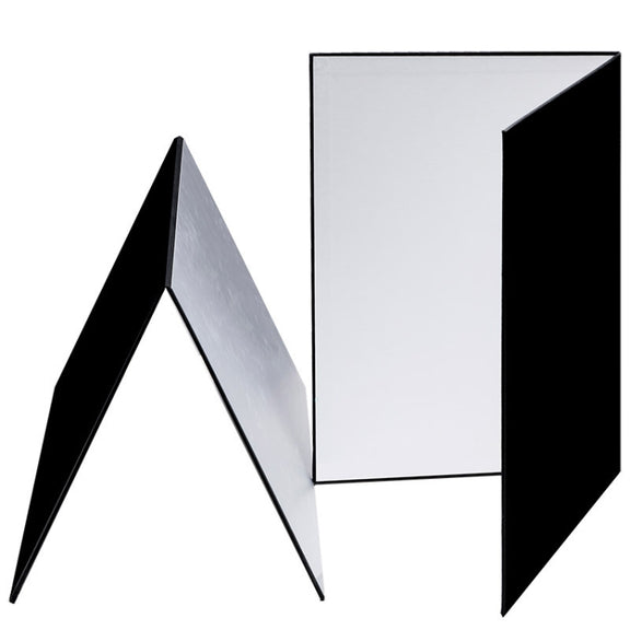 3-in-1 Reflective Board A3 Cardboard Folding Light Diffuser Board (White + Black + Silver)