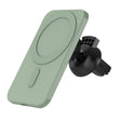 N16 10W Car Air Outlet + Suction Cup Magsafe Magnetic Phone Universal Wireless Charger Holder(Green) - Wireless Charger Holders by PMC TechLife | Online Shopping South Africa | PMC TechLife