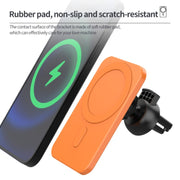 N16 10W Car Air Outlet + Suction Cup Magsafe Magnetic Phone Universal Wireless Charger Holder(Green)