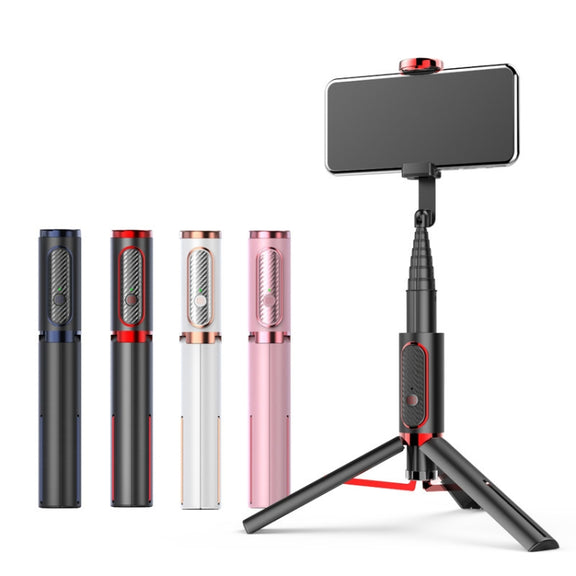 Bluetooth Selfie Stick with Tripod Multi-function Gimbal Mobile Phone Fill Light Live Support(Black)