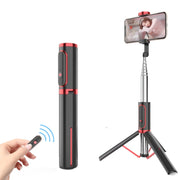 Bluetooth Selfie Stick with Tripod Multi-function Gimbal Mobile Phone Fill Light Live Support(Black)