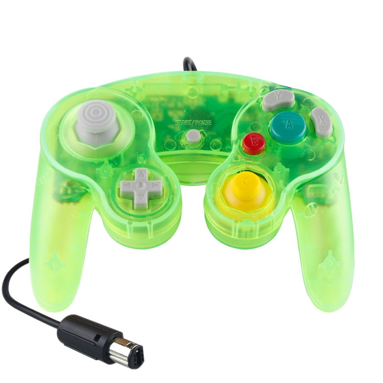 5 PCS Single Point Vibrating Controller Wired Game Controller For Nintendo NGC(Water Green) - Gamepads by PMC TechLife | Online Shopping South Africa | PMC TechLife