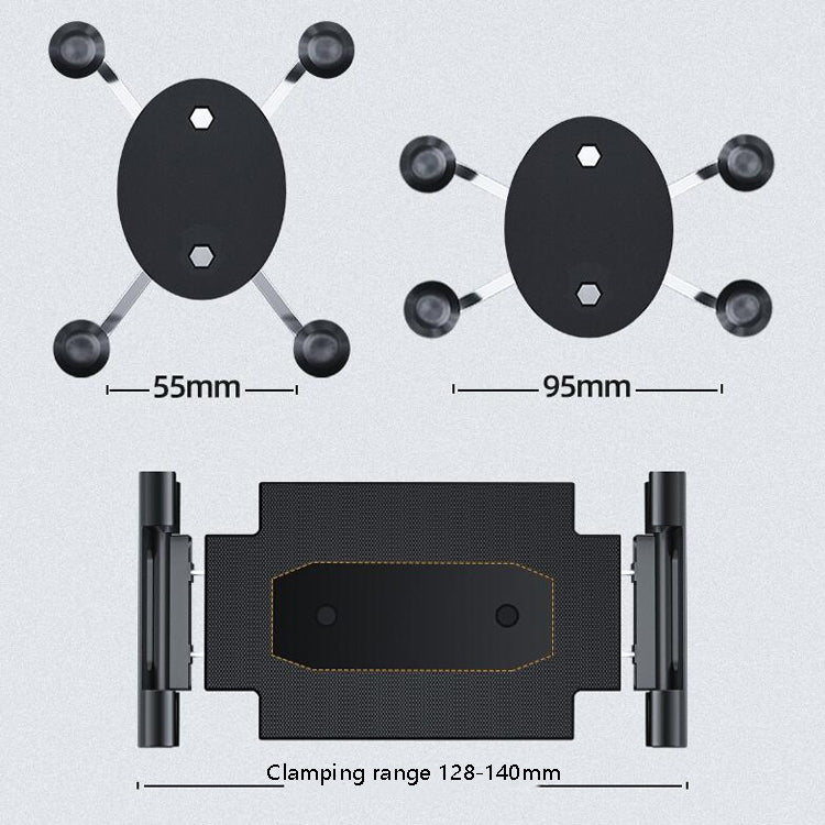 Bus Truck Mobile Phone Bracket Suction Cup Car Mobile Phone Bracket(Folding Flat Back Clip)