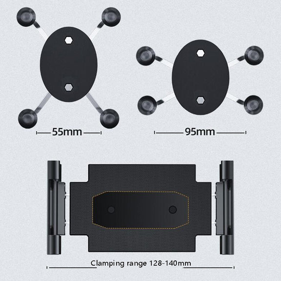 Bus Truck Mobile Phone Bracket Suction Cup Car Mobile Phone Bracket(Folding Flat Back Clip)