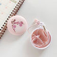 2 Pairs Heavy Bass Wired Headset Mobile Phone Universal Headset with Storage Box & Microphone(Pink Rat + Storage Box) - In Ear Wired Earphone by PMC TechLife | Online Shopping South Africa | PMC TechLife