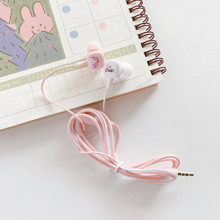 2 Pairs Heavy Bass Wired Headset Mobile Phone Universal Headset with Storage Box & Microphone(White Rat + Storage Box) - In Ear Wired Earphone by PMC TechLife | Online Shopping South Africa | PMC TechLife