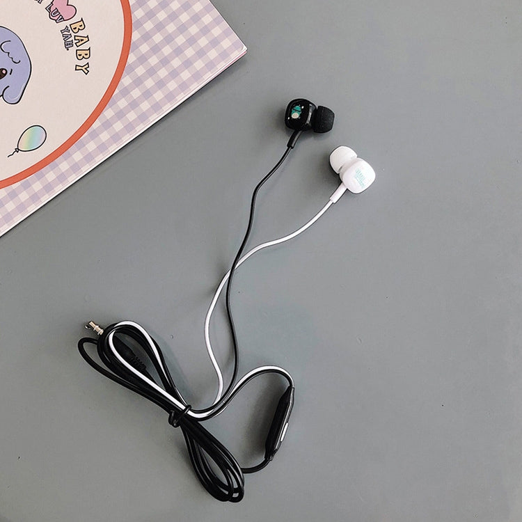 2 Pairs Cartoon Pattern Heavy Bass In-Ear Headphones Universal Wired Headphones with Microphone(Black) - In Ear Wired Earphone by PMC TechLife | Online Shopping South Africa | PMC TechLife