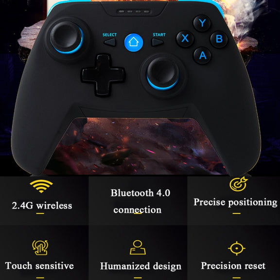 CX-X1  2.4GHz + Bluetooth 4.0 Wireless Game Controller Handle For Android / iOS / PC / PS3 Single Handle (Blue)