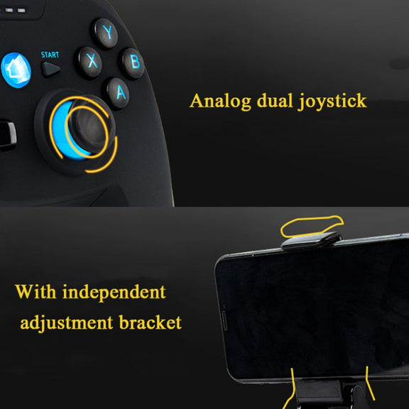 CX-X1  2.4GHz + Bluetooth 4.0 Wireless Game Controller Handle For Android / iOS / PC / PS3 Single Handle (Blue)