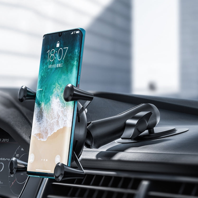 Curved Adhesive Car Instrument Table Bracket Car Mobile Phone Bracket Plastic Clamp Arm Style: Small 4 Claw - free shipping - PMC TechLife - Order now!