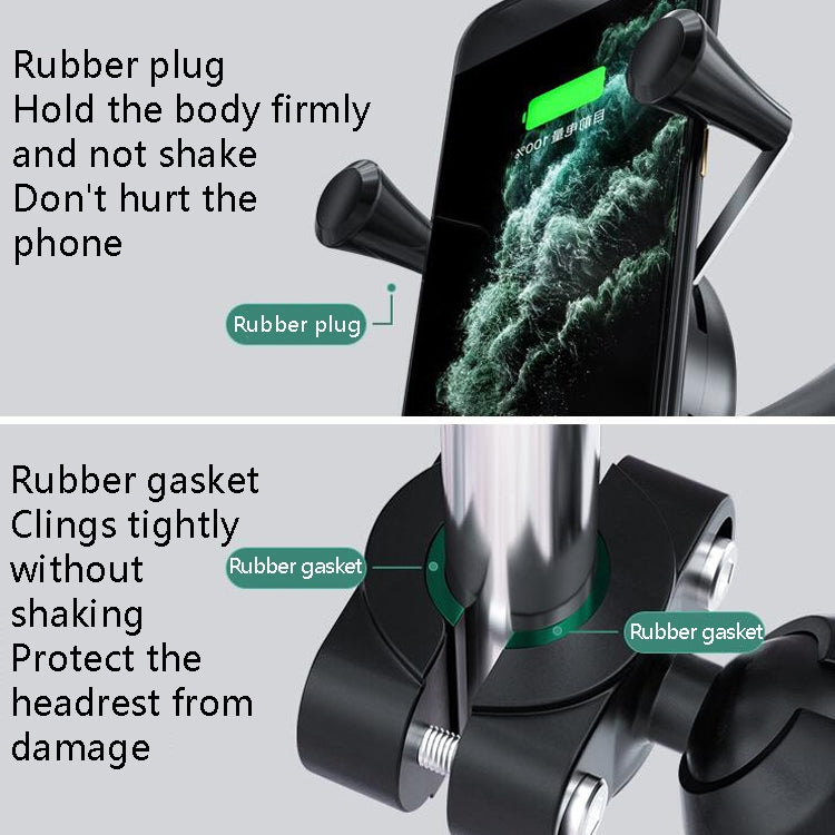 Car Headrest Bracket Motorcycle Rearview Mobile Phone Bracket Style: 6 Claw Small Back Clip (engineering plastic) - Car Holders by PMC TechLife | Online Shopping South Africa | PMC TechLife