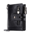 RFID Anti-Theft Swipe Wallet Tri-Fold Multi-Card Slot Crazy Horse Leather Men Leather Wallet(Black) - Antimagnetic RFID Package by PMC TechLife | Online Shopping South Africa | PMC TechLife | Buy Now Pay Later Mobicred