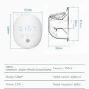 Wearable Automatic Breast Pump Massage Hands-free Invisible Wireless Large Suction Breast Pump S4DW