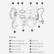 Wearable Automatic Breast Pump Massage Hands-free Invisible Wireless Large Suction Breast Pump S4DW