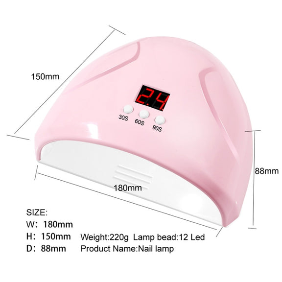 Smart Sensor Nail Phototherapy Lamp Manicure Tool Baking Lamp(Red)