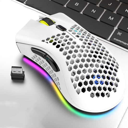 K-Snake BM600 1600 DPI 7-keys Hollow Lightweight Wireless Charging RGB Colorful Gaming Mouse(Wireless BM600 White) - free shipping - PMC Jewellery - Order now!
