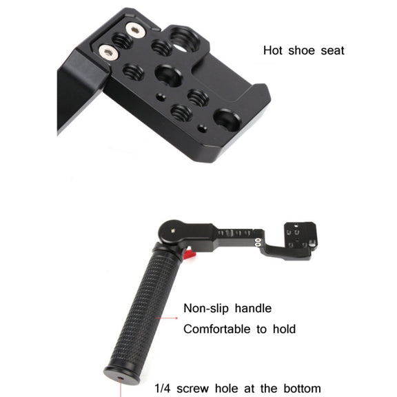 Sunnylife RO-Q9233 Carry Type Adjustable Angle SLR Stabilizer Handle For DJI RONIN RS-C2 / RONIN S / SC(Black)