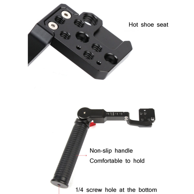 Sunnylife RO-Q9233 Carry Type Adjustable Angle SLR Stabilizer Handle For DJI RONIN RS-C2 / RONIN S / SC(Black)